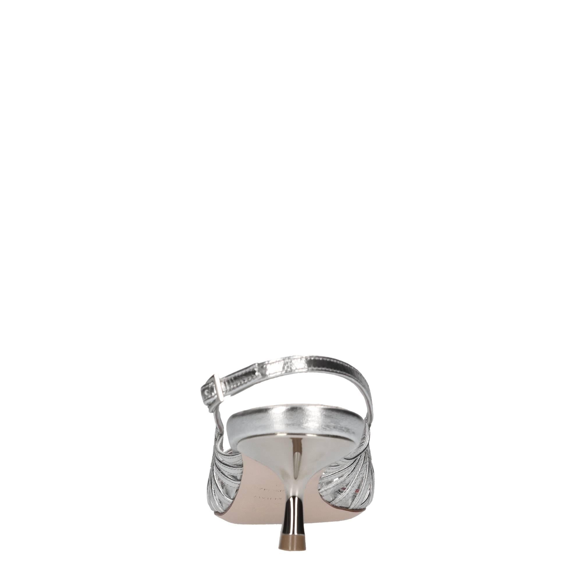Décolleté slingback in pelle 