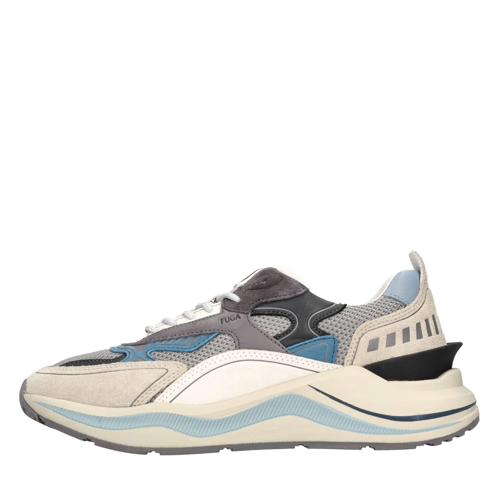 Sneakers in camoscio e tessuto 