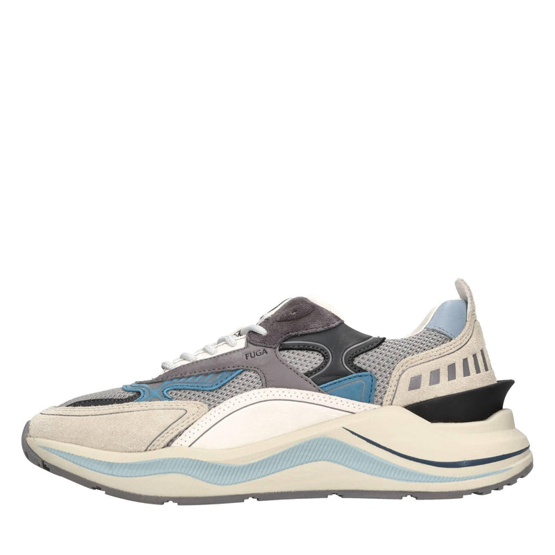 Sneakers in camoscio e tessuto 