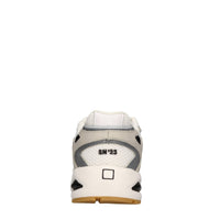 Sneakers in pelle e tessuto 