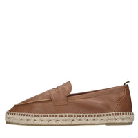 Mocassini espadrillas Nacho in pelle e rafia 
