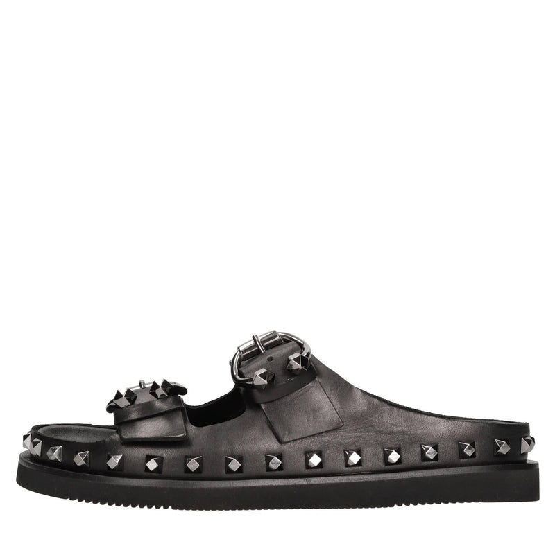 Mules in pelle 