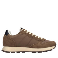 Sneakers in camoscio e tessuto 