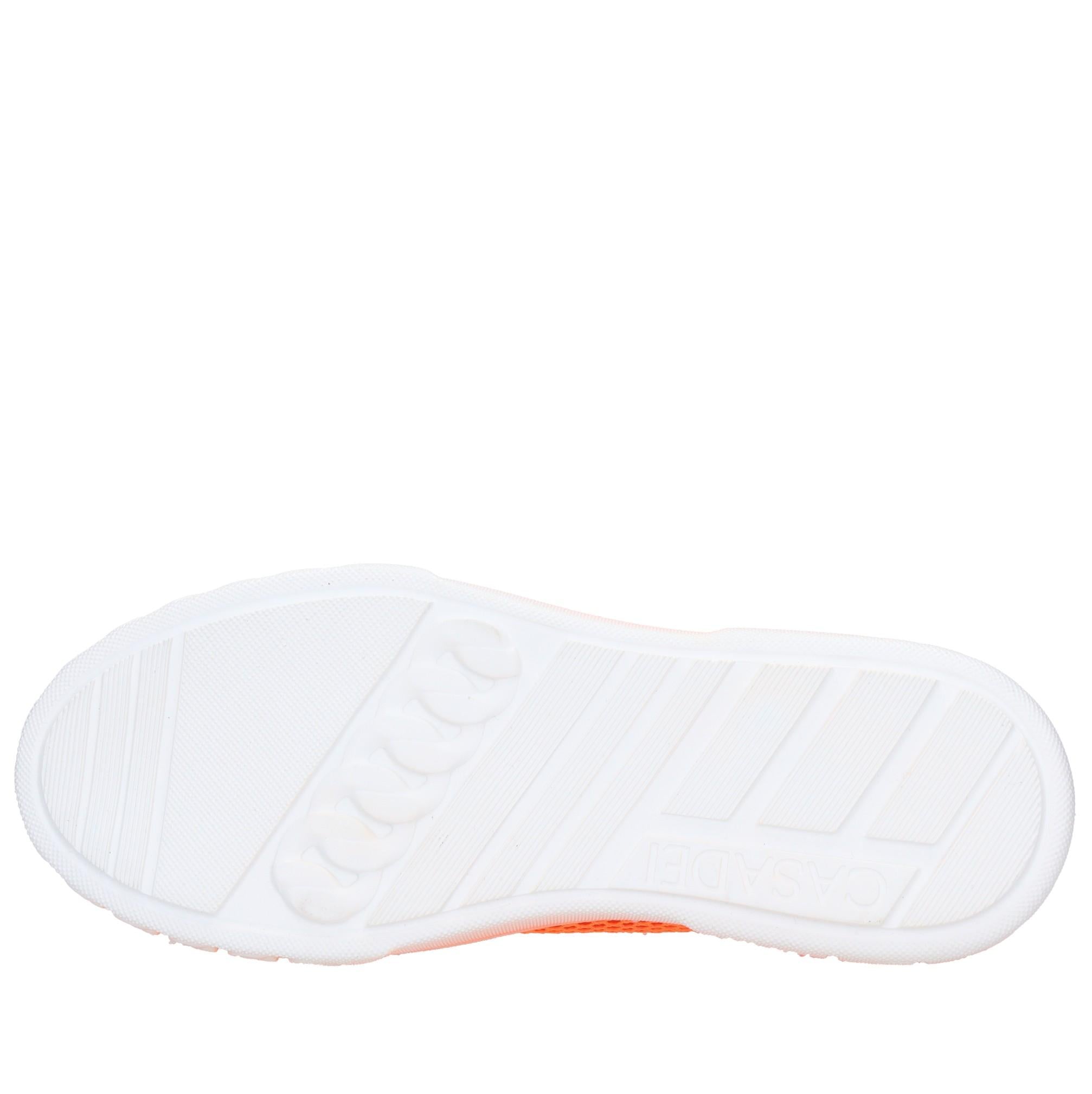 Sneakers in pelle e tessuto 