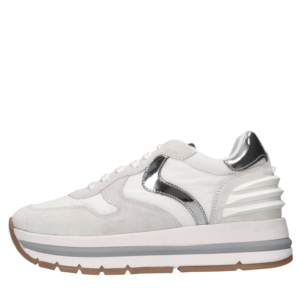 Sneakers in camoscio e tessuto 