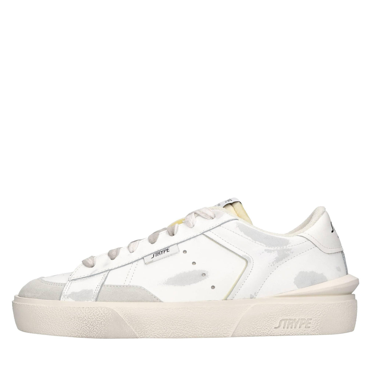 Sneakers in pelle e tessuto 