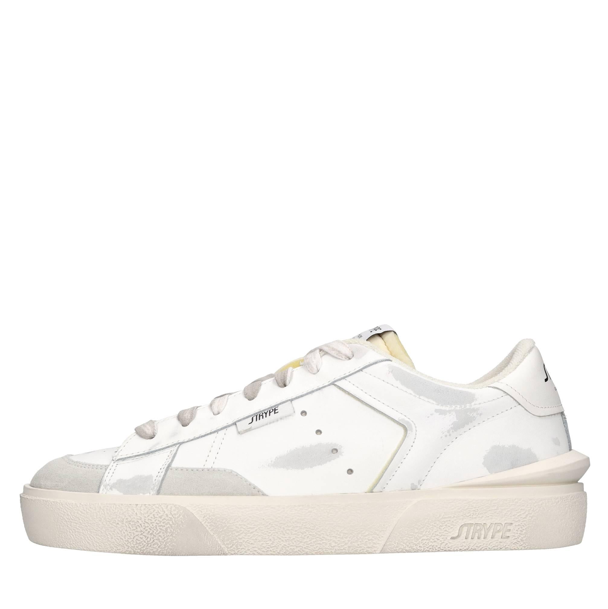 Sneakers in pelle e tessuto 