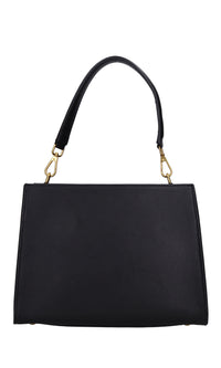 Borsa irregular med. in pelle e camoscio 