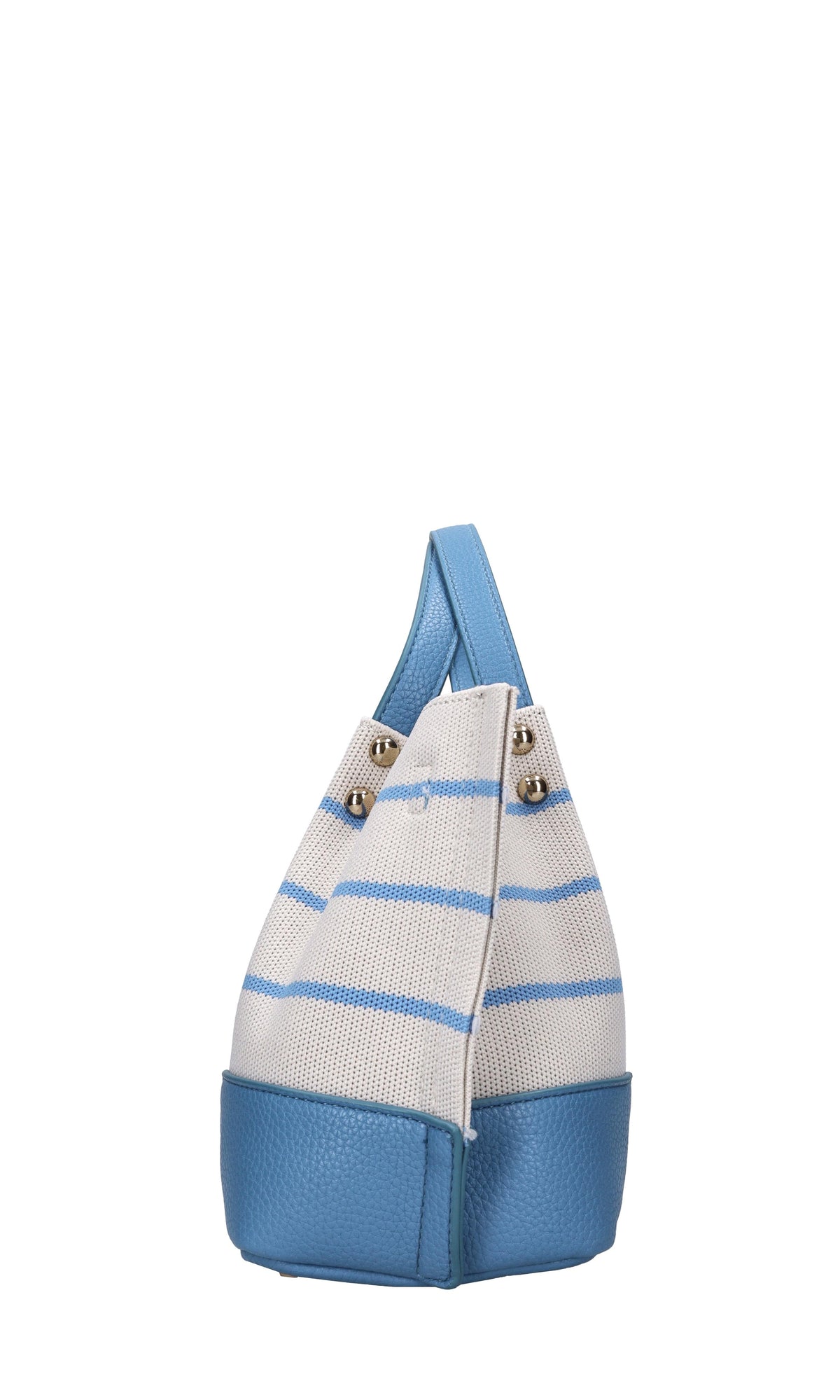 Borsa Stripes in tessuto ed ecopelle 