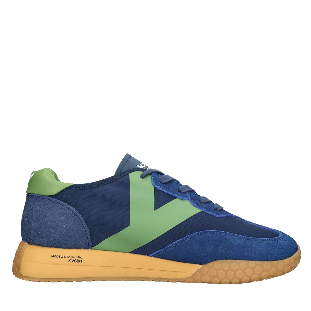Sneakers in camoscio ecopelle e tessuto 