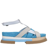 Sandali in pelle e camoscio 