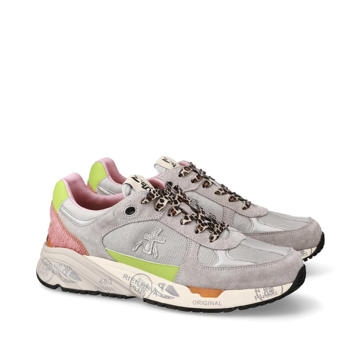 Sneakers Mased Var 7827 in camoscio, ecopelle e tessuto 