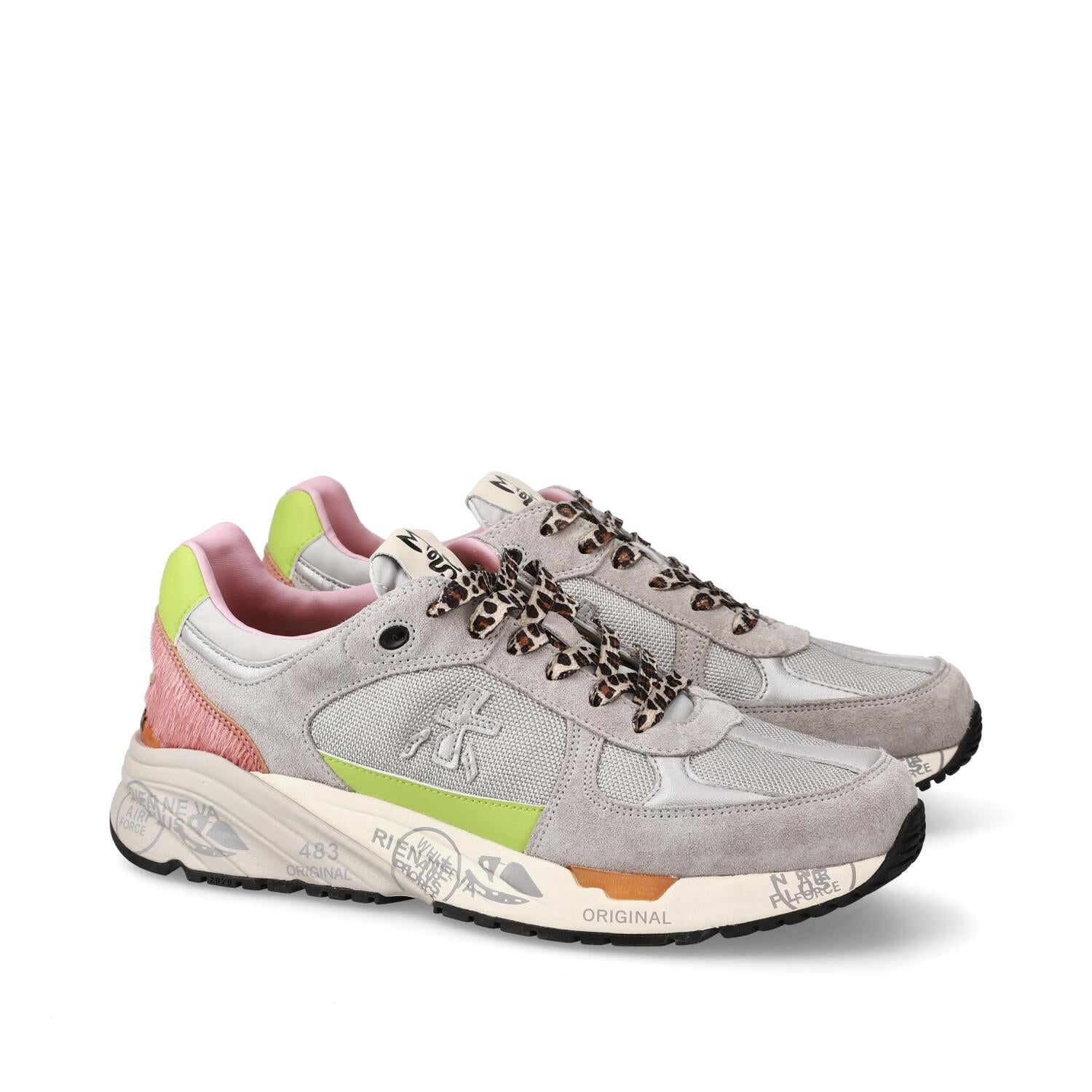 Sneakers Mased Var 7827 in camoscio, ecopelle e tessuto 