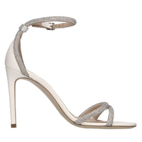 Sandali in pelle e microstrass 