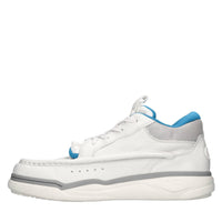 Sneakers in pelle e tessuto 