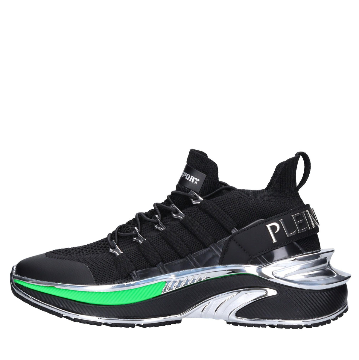 Sneakers in ecopelle e tessuto 