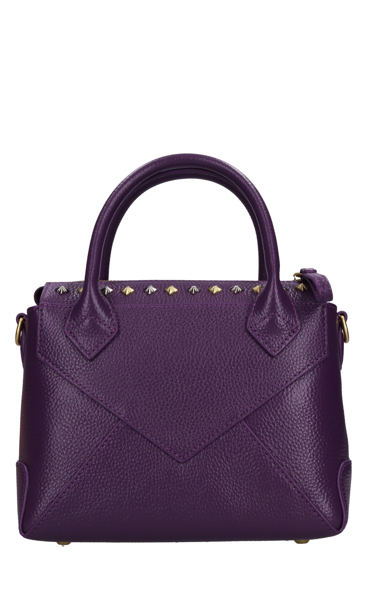 Borsa FRIVOLOUS SMALL in pelle e borchie 