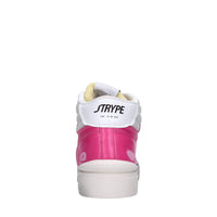 Sneakers in pelle e tessuto 