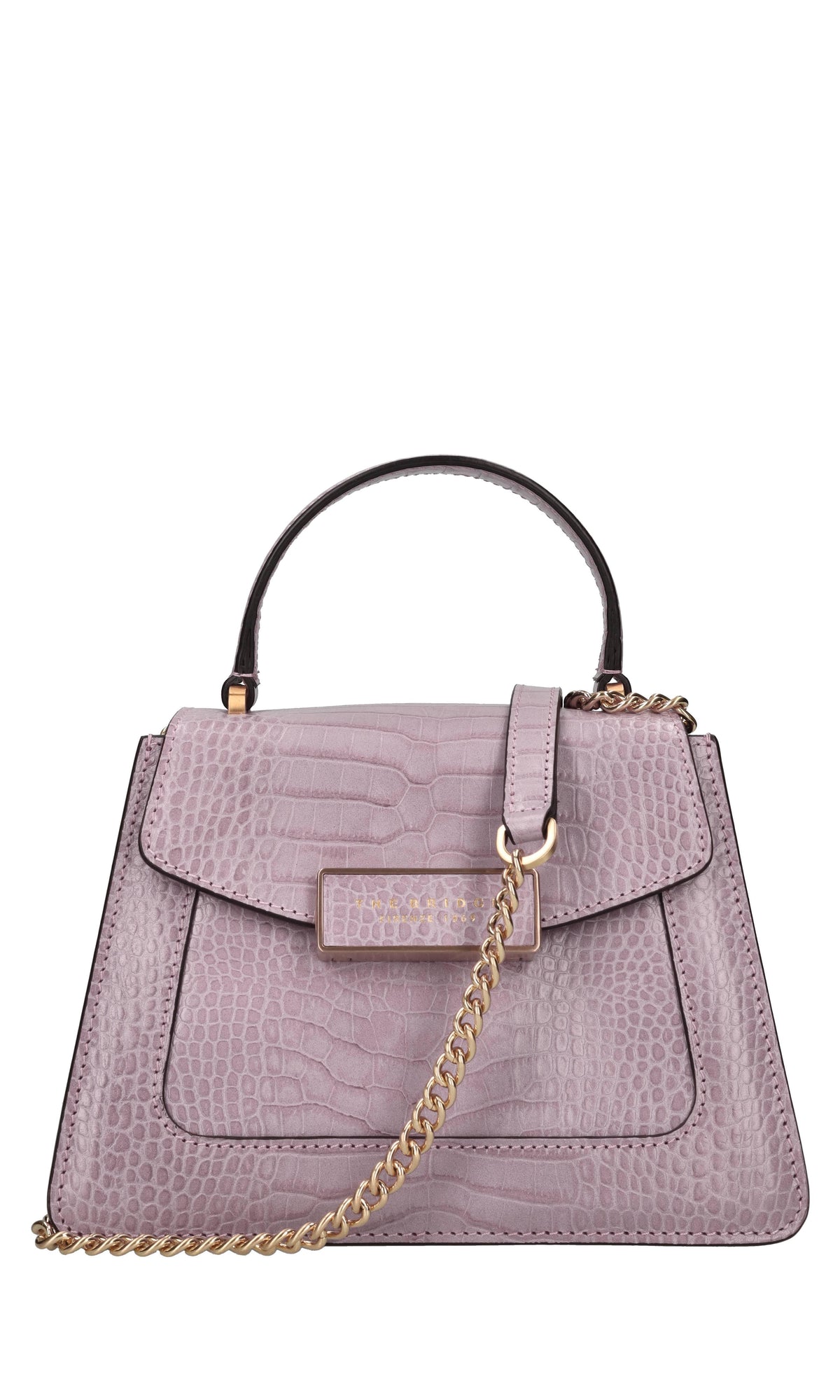 Borsa in pelle stampa cocco 
