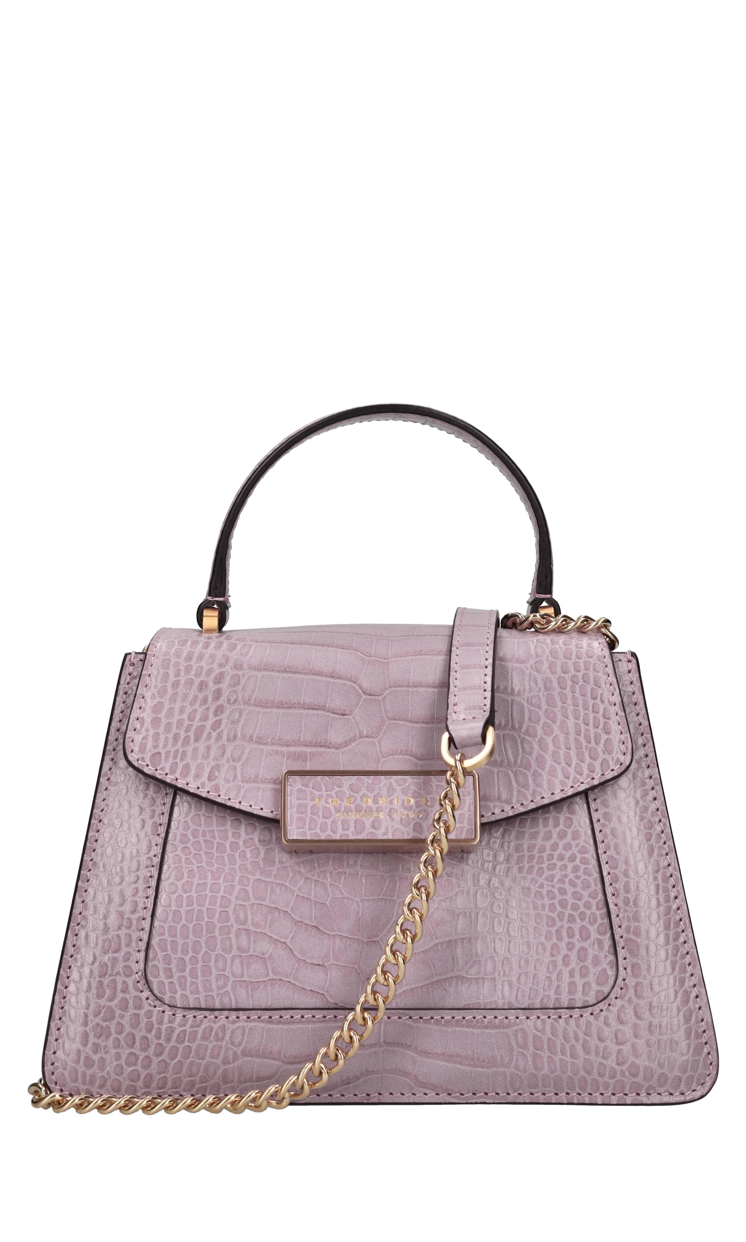 Borsa in pelle stampa cocco 