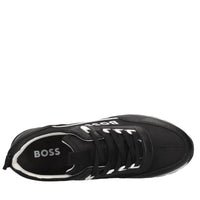 Sneakers in pelle e tessuto 