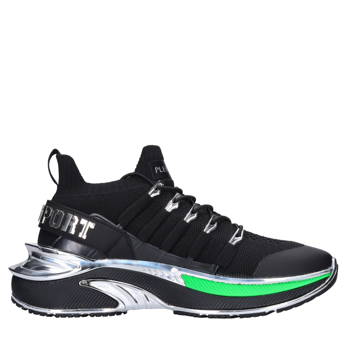 Sneakers in ecopelle e tessuto 