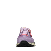 Sneakers in pelle e tessuto 