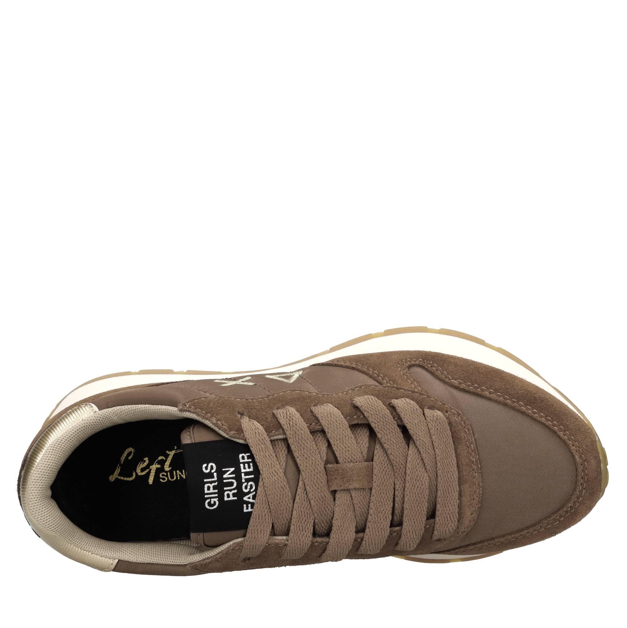 Sneakers in pelle tessuto ed ecopelle 