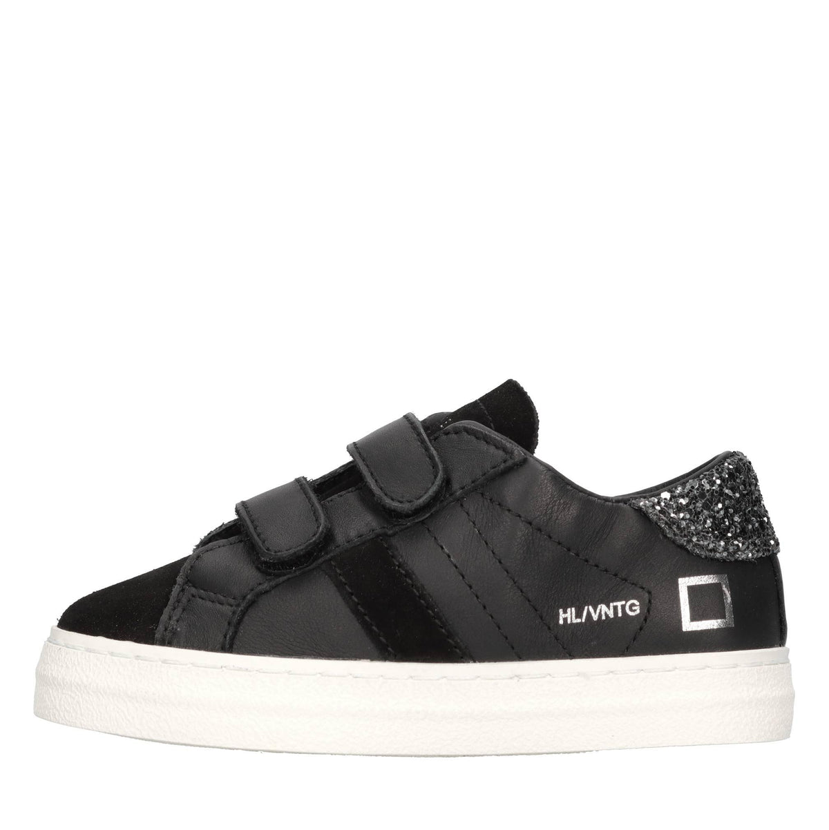 Sneakers in pelle e tessuto 