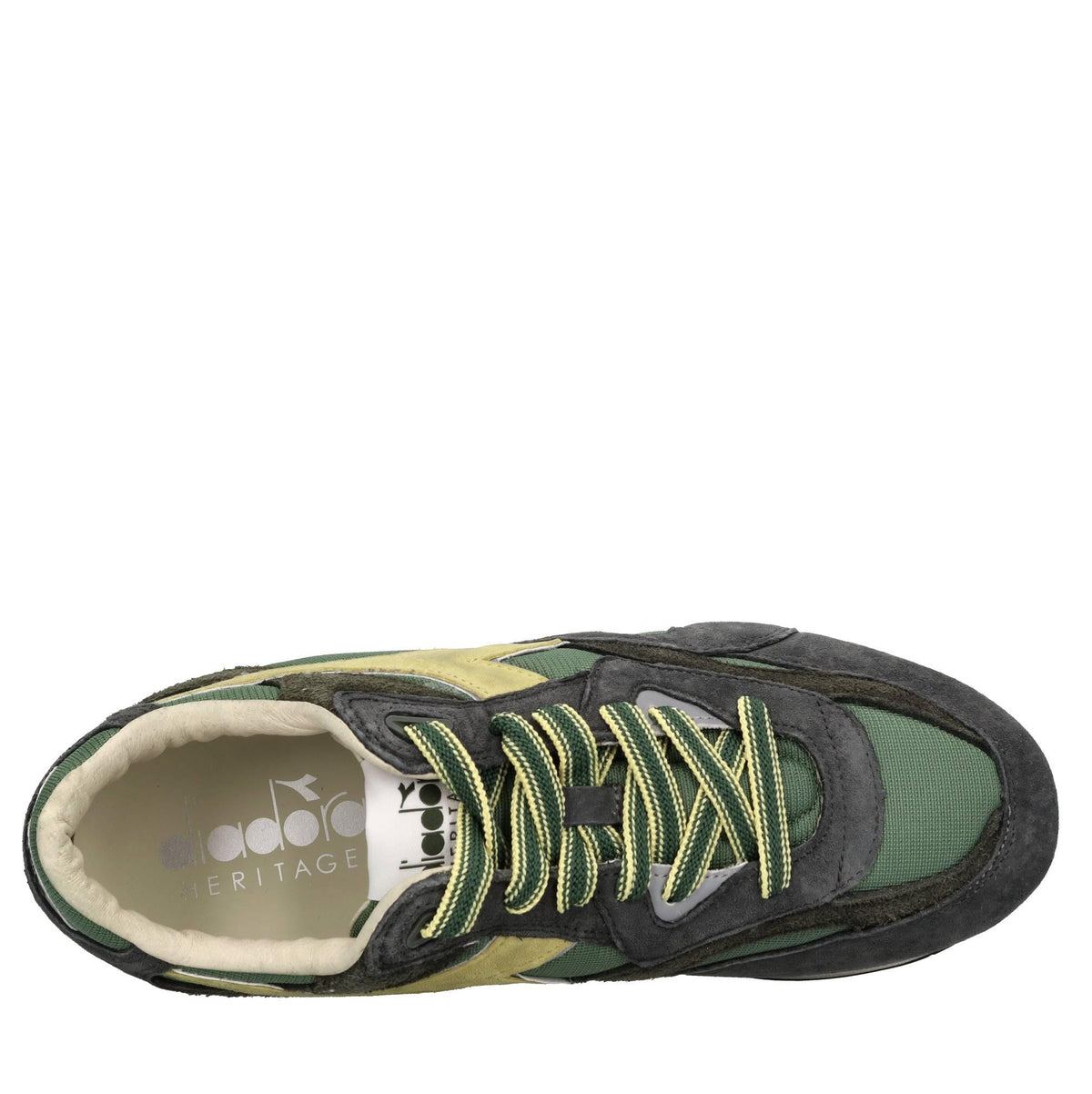 Sneakers modello HERITAGE in tessuto e pelle scamosciata 