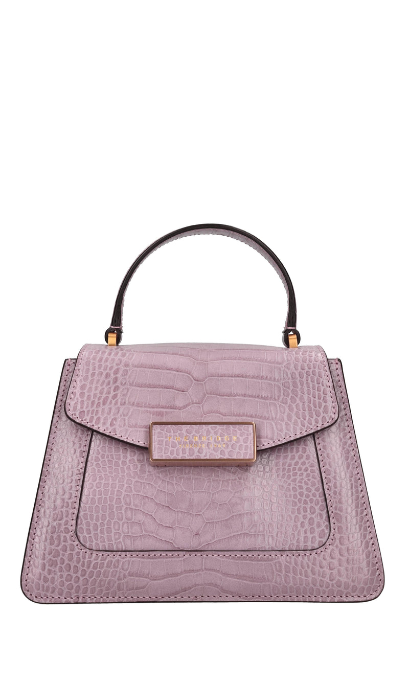 Borsa in pelle stampa cocco 