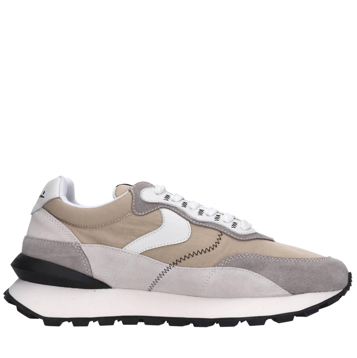 Sneakers in camoscio pelle e tessuto 