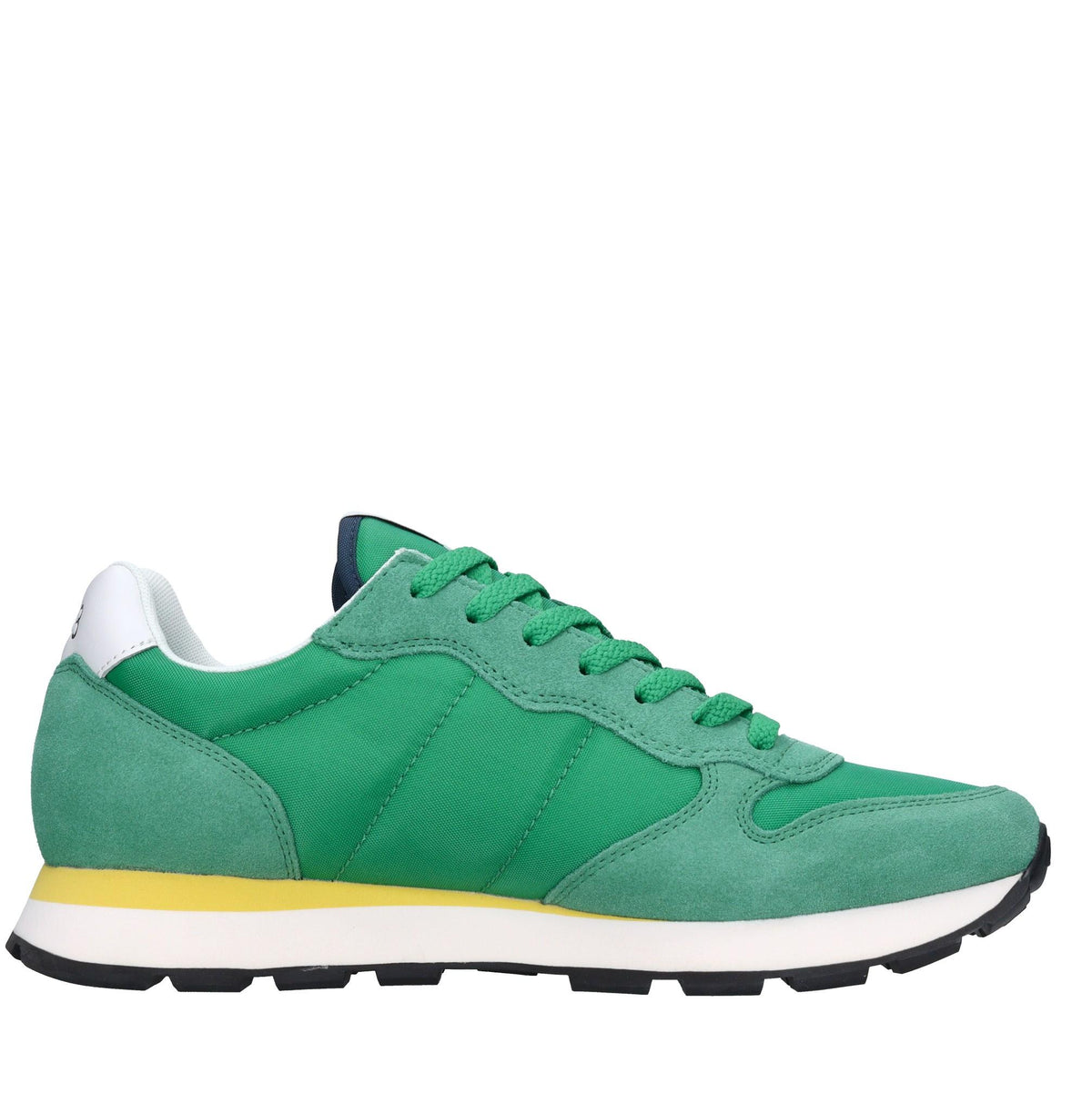 Sneakers in camoscio e tessuto 