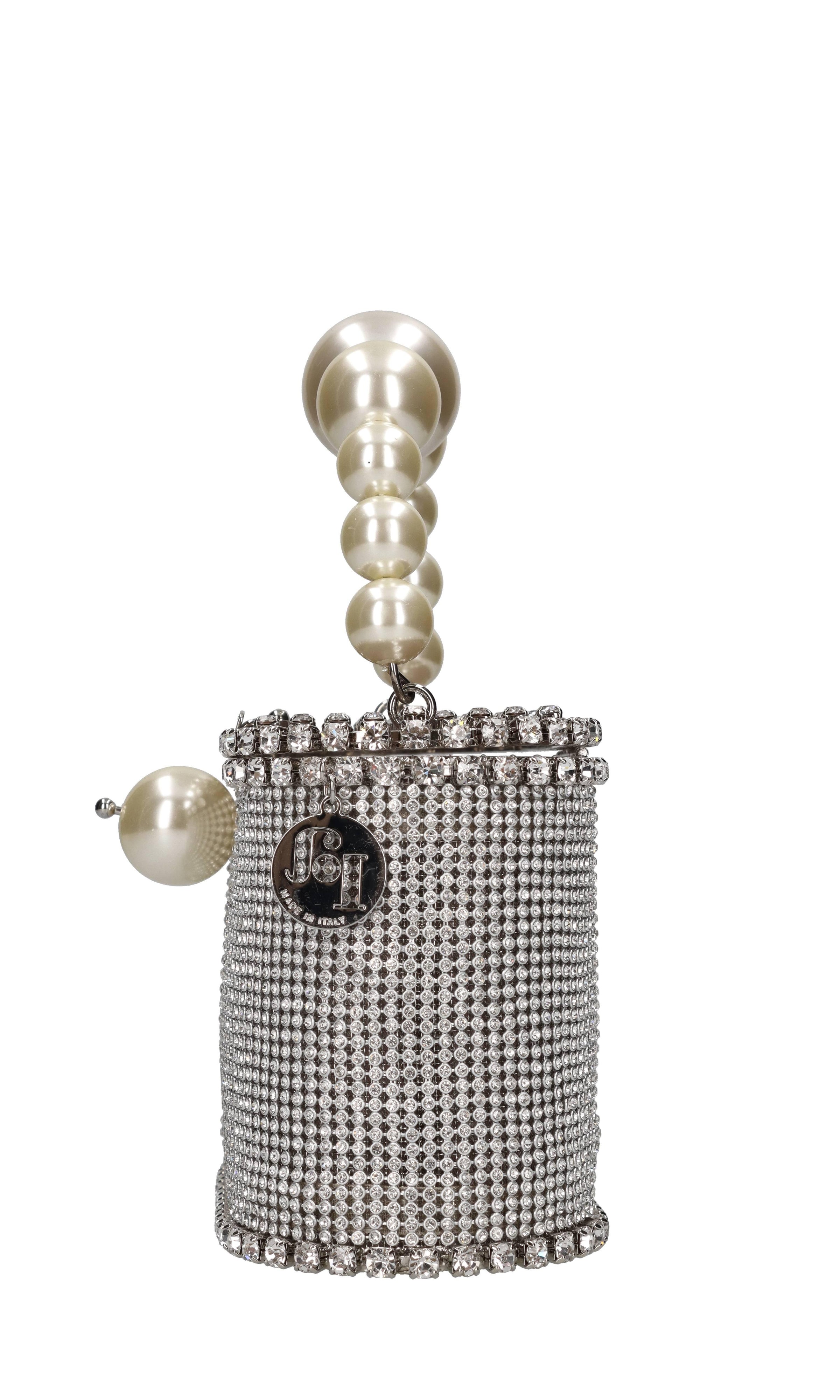 Borsa Holli luce in strass e metallo 