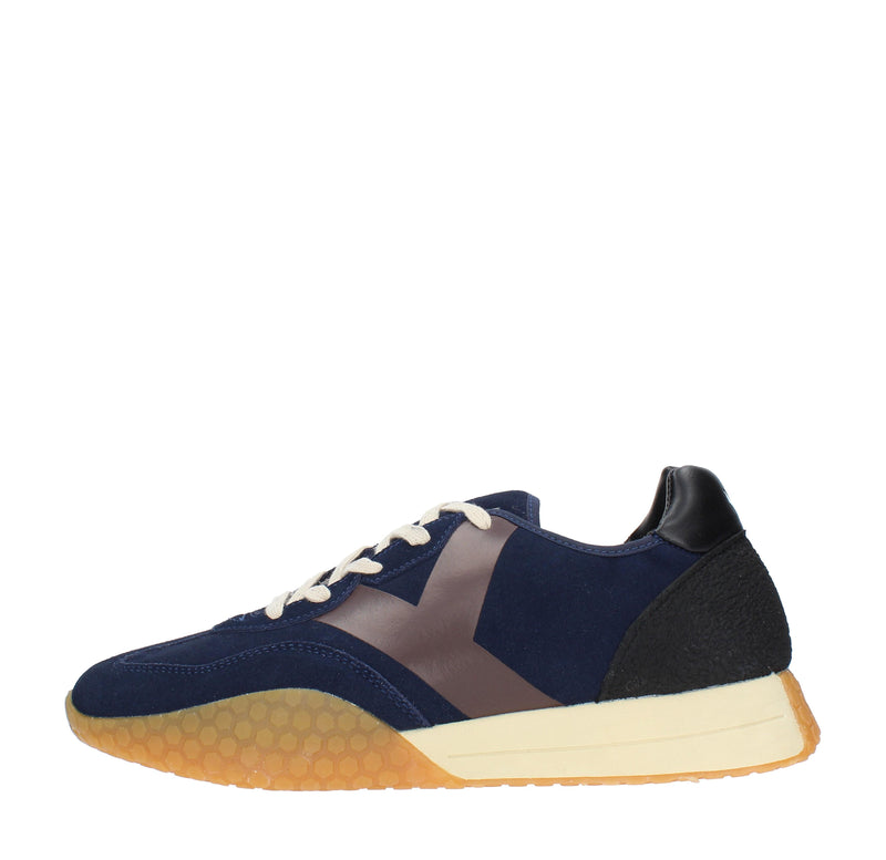 Sneakers in camoscio, tessuto e gomma 