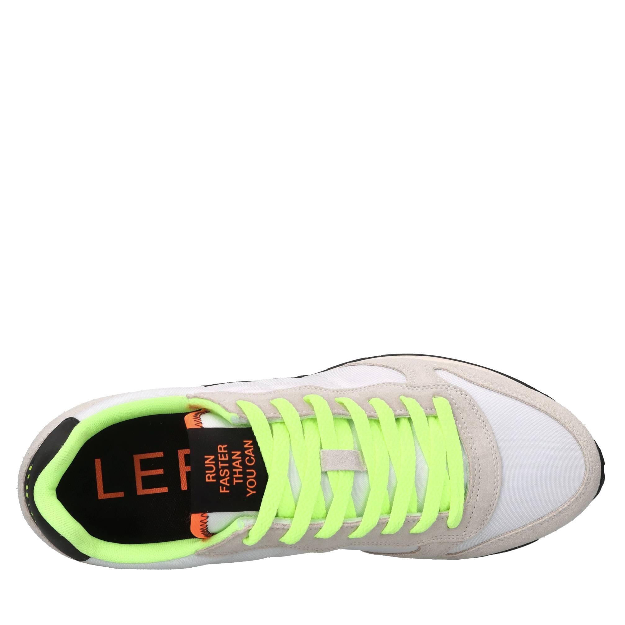 Sneakers in pelle ecopelle e tessuto 