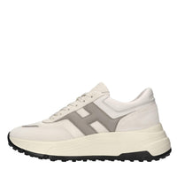 Sneakers in pelle e tessut 