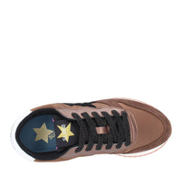 Sneakers modello Z43211 SUN68 in pelle scamosciata, tessuto traspirante e cavallino 
