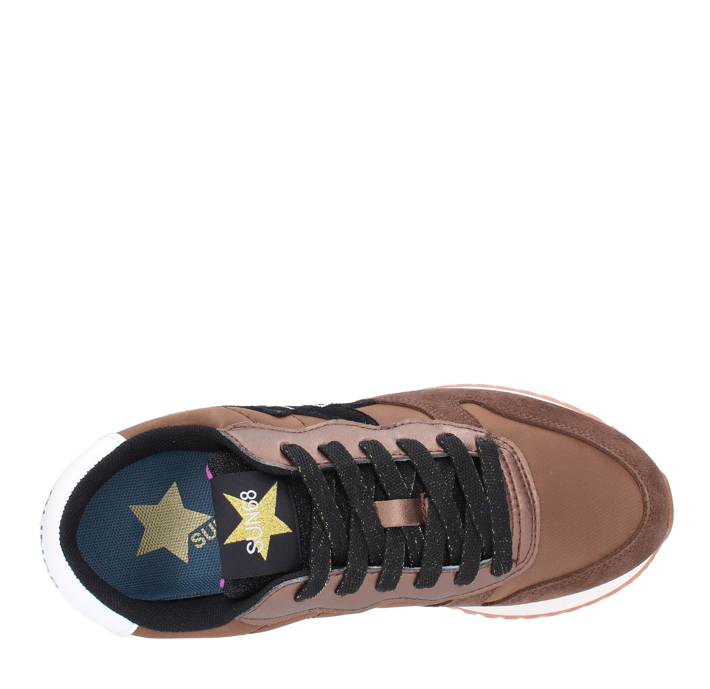 Sneakers modello Z43211 SUN68 in pelle scamosciata, tessuto traspirante e cavallino 