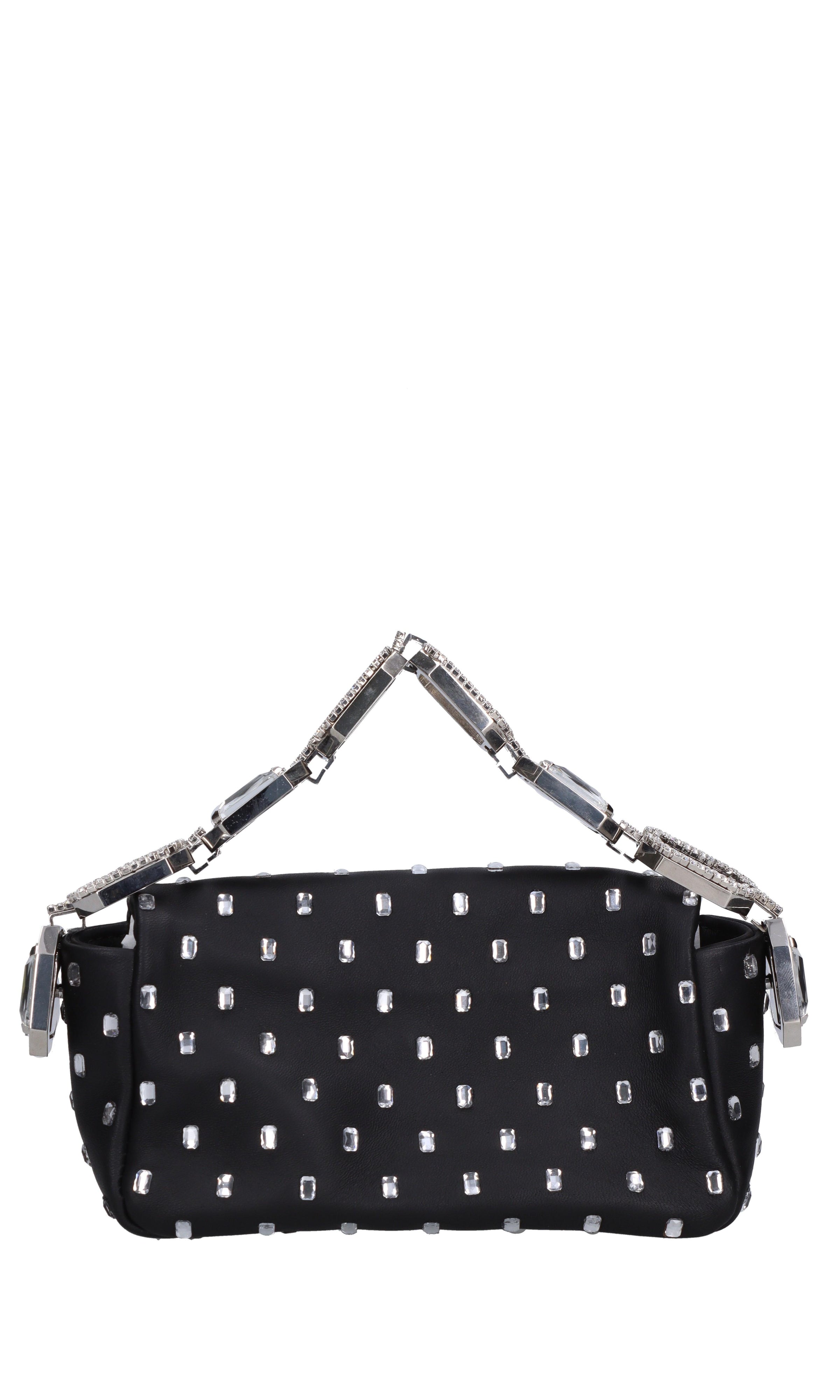 Borsa mini My Dream in pelle e strass 