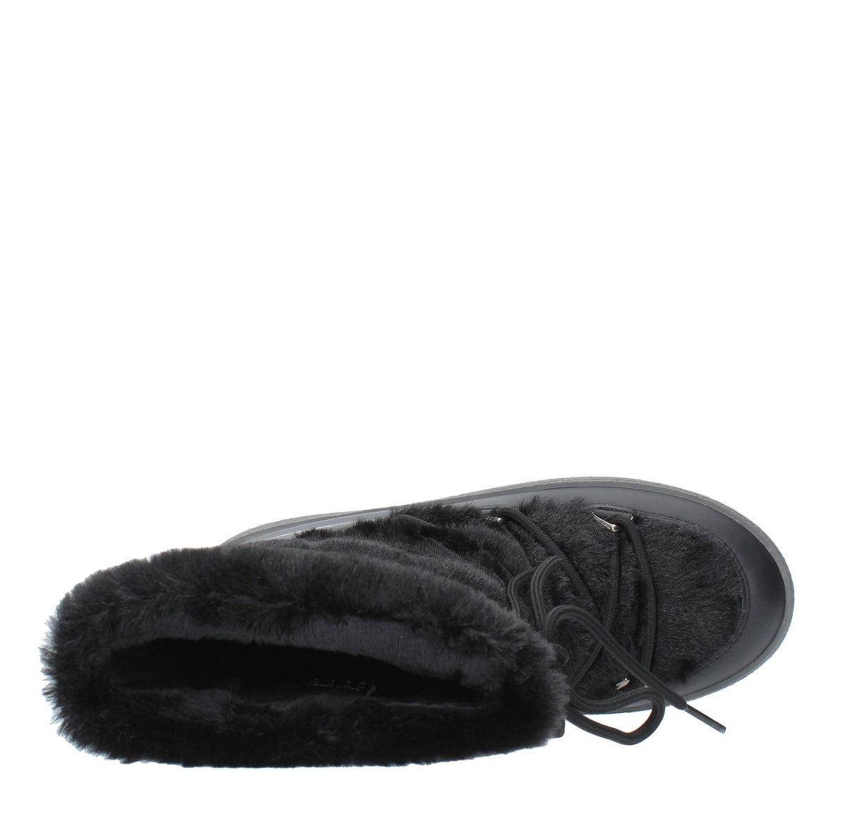 Stivaletti da neve modello LTRACK FAUX FUR MOON BOOT in ecopelliccia e nylon tecnico idrorepellente 