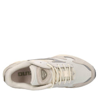 Sneakers in pelle e tessuto 