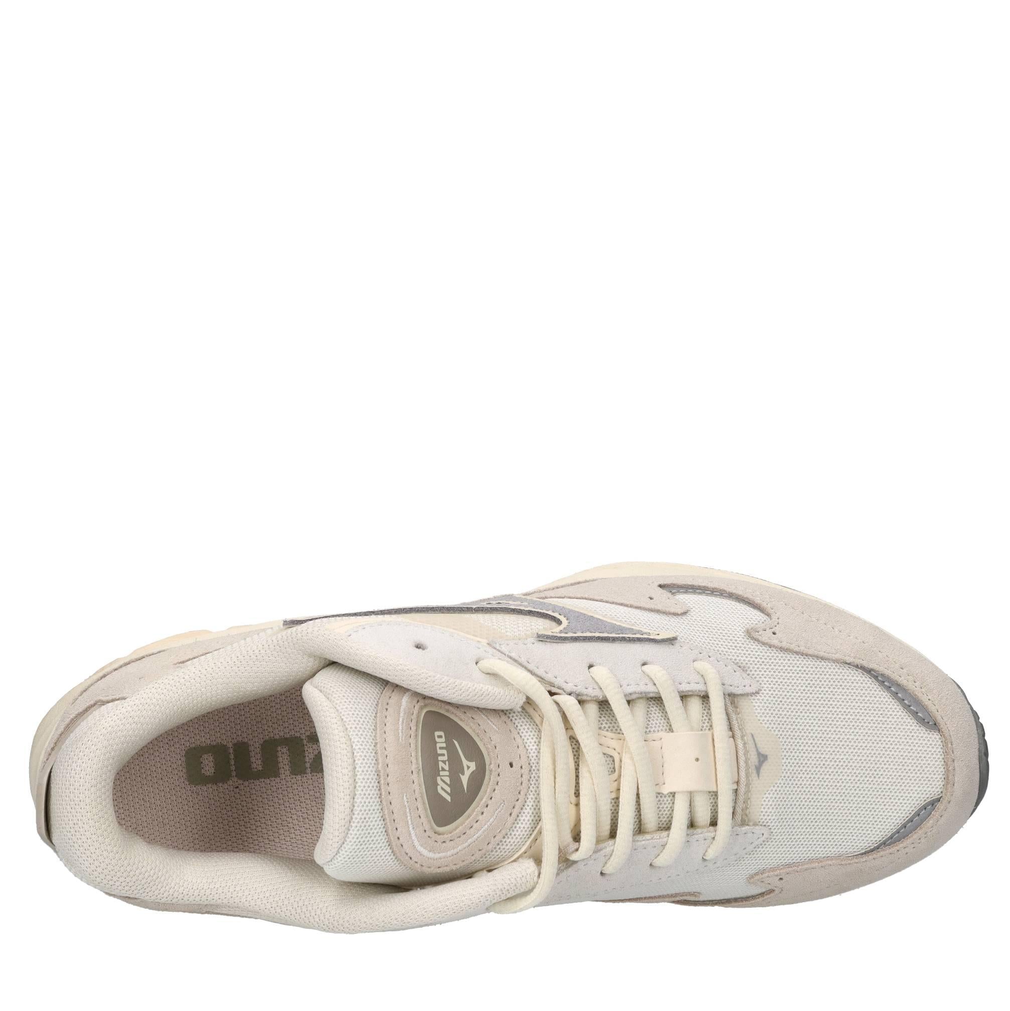 Sneakers in pelle e tessuto 