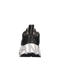 Sneakers in pelle, vernice e glitter 