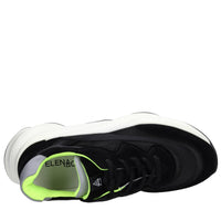 Sneakers in pelle e tessuto 