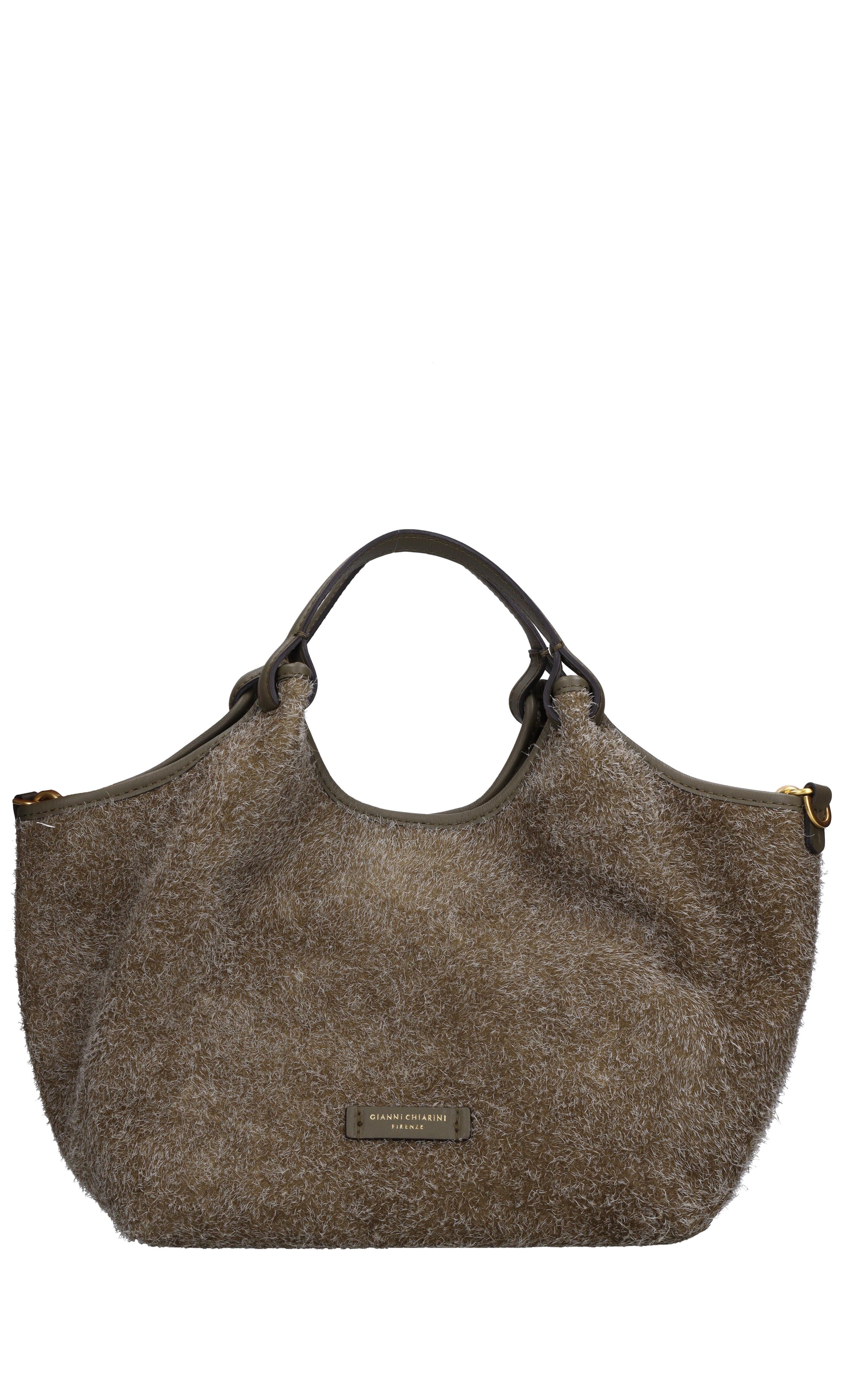 Borsa in camoscio e pelle 