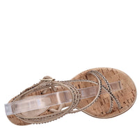 Sandali in pelle e strass 