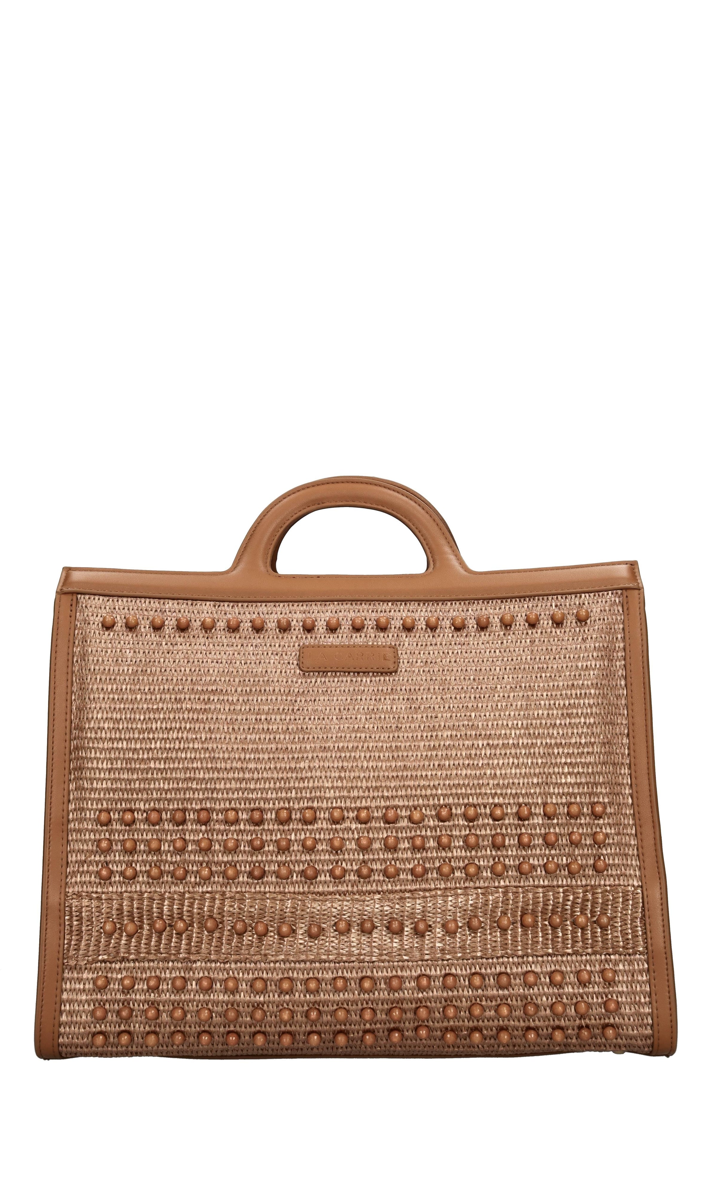 Borsa malibu in ecopelle e rafia 