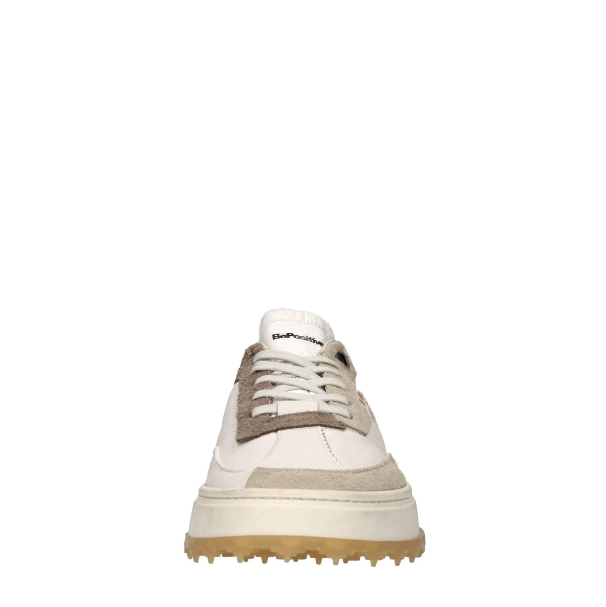Sneakers in pelle e tessuto 