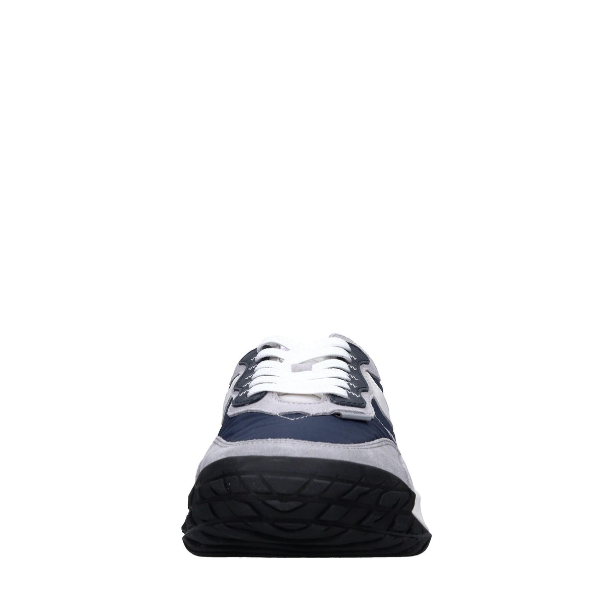 Sneakers in pelle e tessuto 